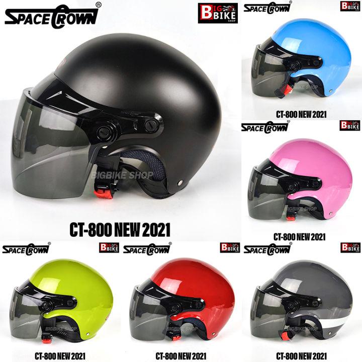 หมวกกันน็อค SPACE CROWN รุ่น CT-800 NEW2021 มีสีให้เลือก 9 สี