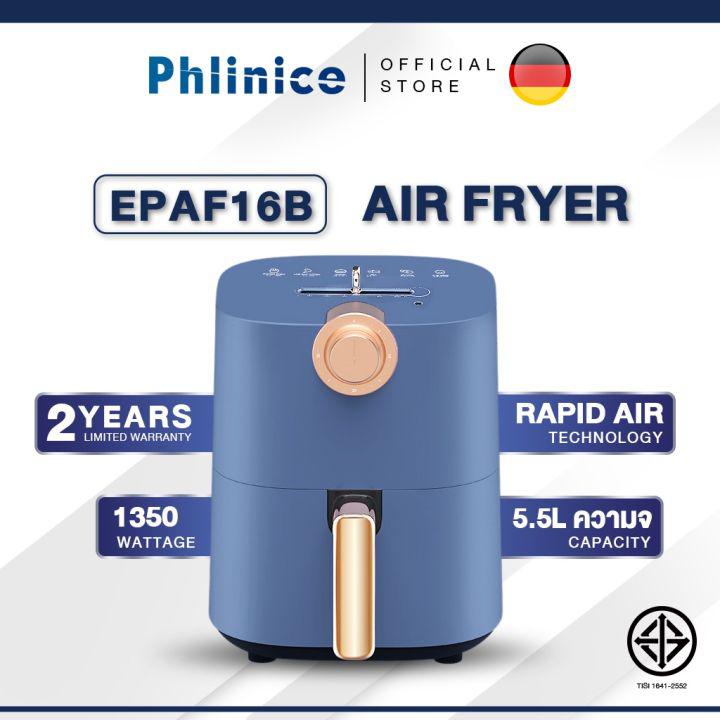 Phlinice air fryer 5.5L หม้อทอดไร้น้ํามันเครื่องทอด หม้อทอดไร้น้ํามันเมนู ไร้น้ำมันความจุขนาดใหญ่  หม้อทอดไร้น้ํามัน  ถูกและดี  หม้ออบลมร้อ